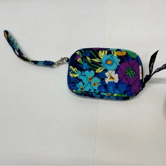 Vera Bradley Midnight Blue Floral Wallet Wristlet & Tablet Sleeve Zip Closure - Picture 5 of 14